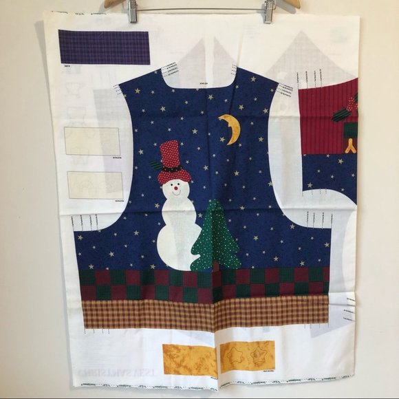 Christmas Vest Uncut Sewing Fabric Panel Printed Pattern Dreamspinners VIP XS-L - Picture 2 of 6